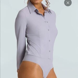 Commando Classic Button Down Bodysuit - Mist Size S